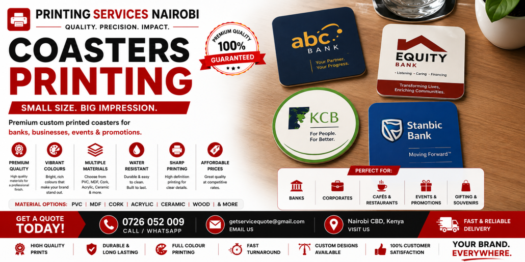 Coasters Printing in nairobi