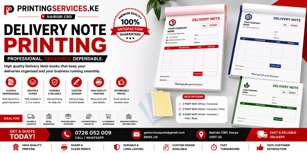 Delivery Note Printing in nairobi Delivery Note Printing in nairobi