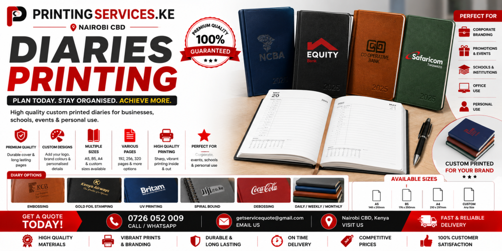 Diaries Printing in nairobi Diaries Printing in nairobi