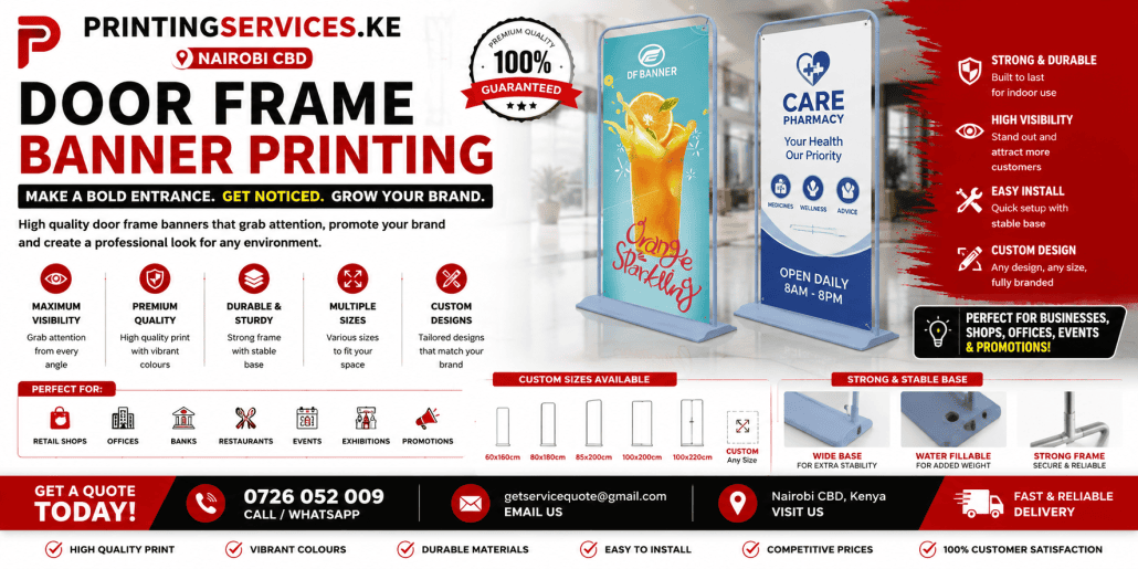 Door Frame Banner Printing