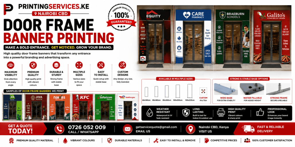 Door Frame Banner Printing in nairobi