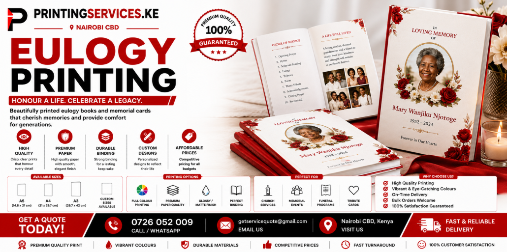 Eulogy Printing