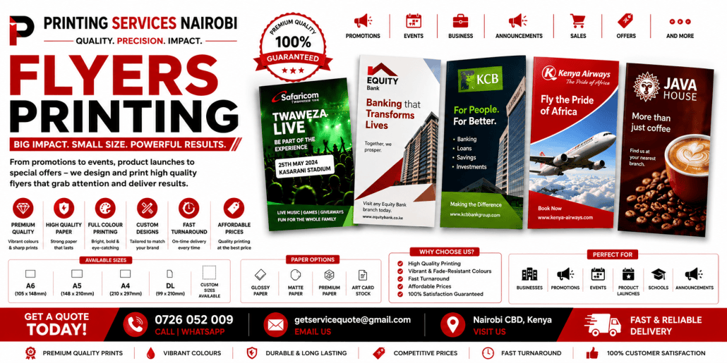 Flyers Printing in nairobi
