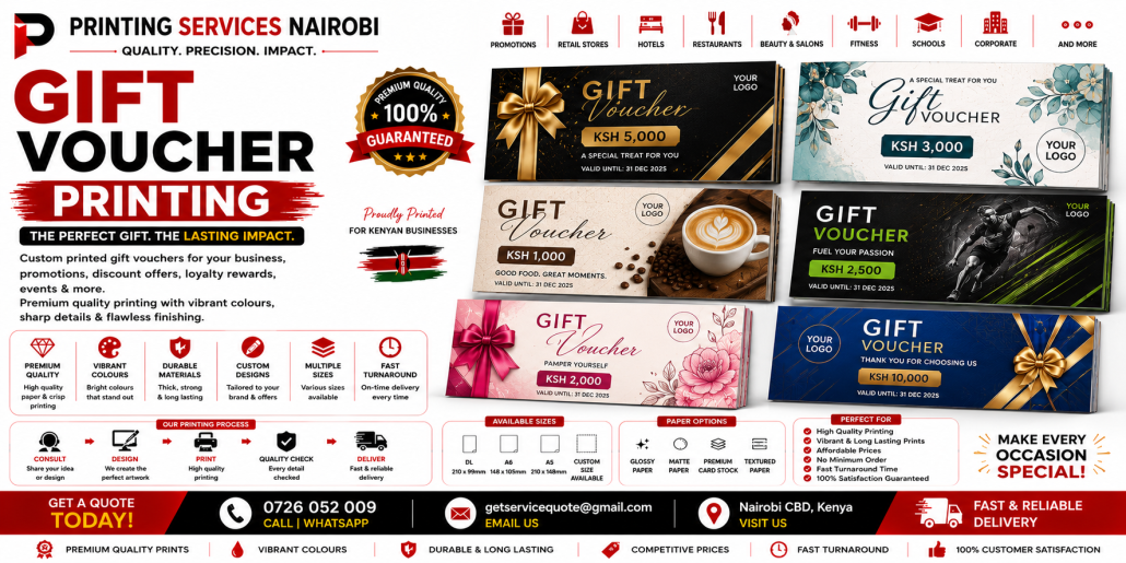 Gift Voucher Printing in nairobi Gift Voucher Printing in nairobi