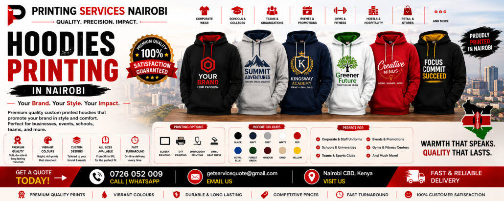 Hoodies Printing in nairobi