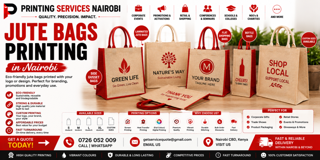 Jute Bags Printing in nairobi Jute Bags Printing in nairobi