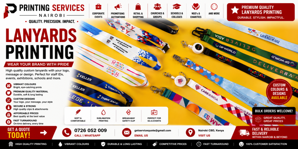 Lanyards Printing in nairobi Lanyards Printing in nairobi