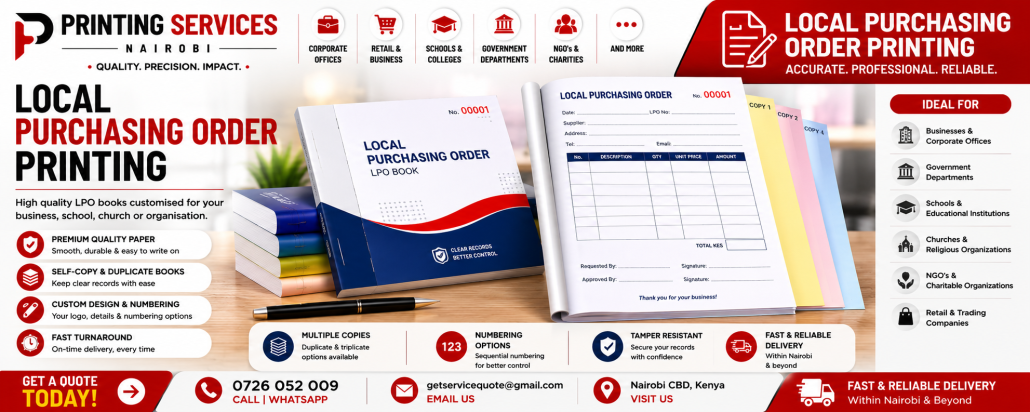 Local Purchasing Order Printing in nairobi Local Purchasing Order Printing in nairobi