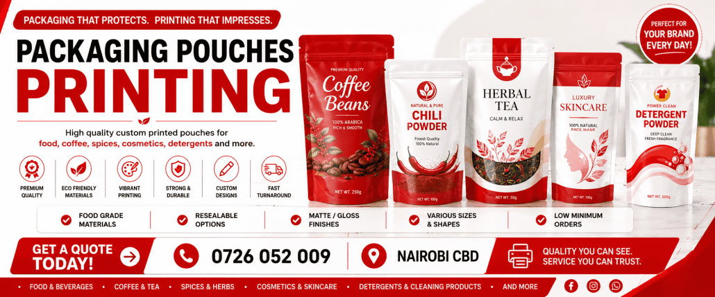 Packaging Pouches Printing in nairobi