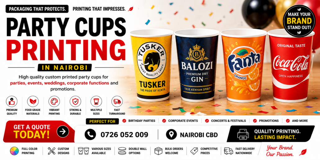 Party Cups Printing in nairobi Party Cups Printing in nairobi