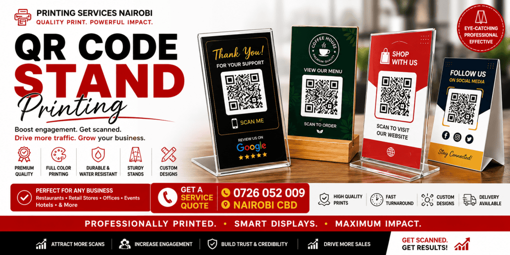 QR Code Stand Printing QR Code Stand Printing