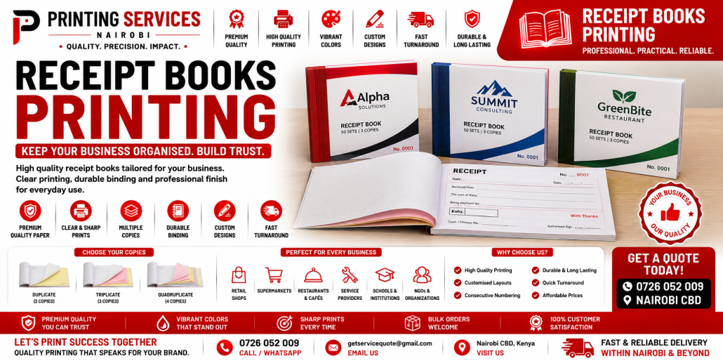 Receipt Books Printing Receipt Books Printing