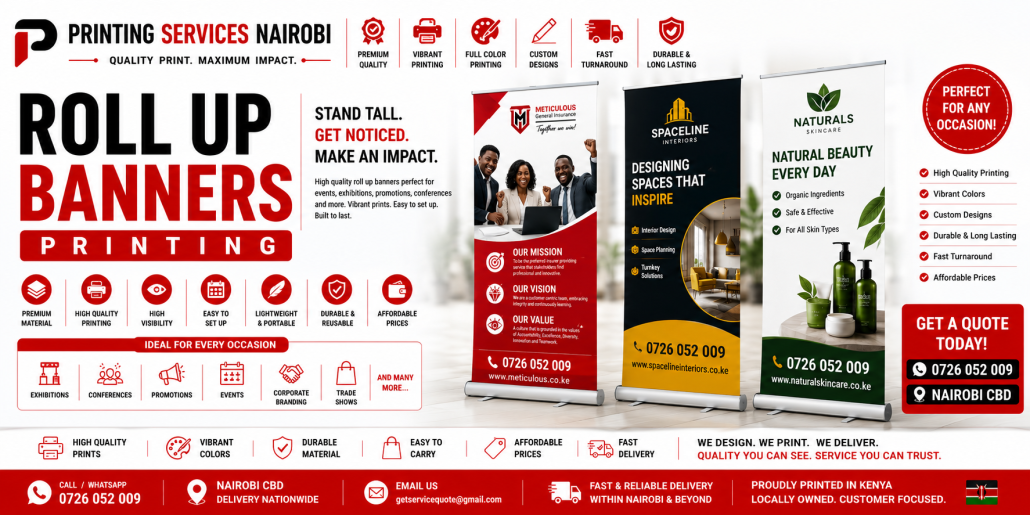 Roll Up Banners Printing in nairobi Roll Up Banners Printing in nairobi