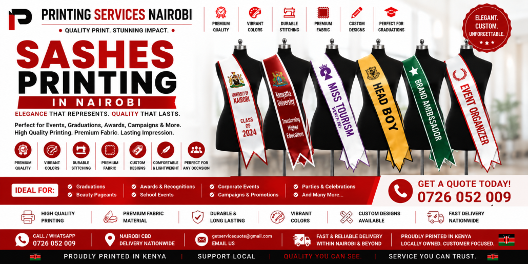 Sashes Printing in nairobi Sashes Printing in nairobi