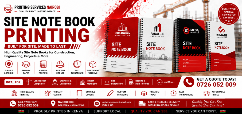 Site Note Book Printing Site Note Book Printing
