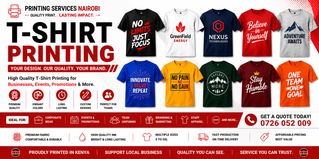 T-Shirt Printing in nairobi