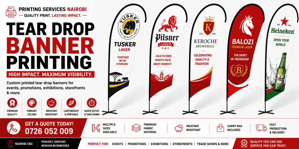Tear Drop Banner Printing