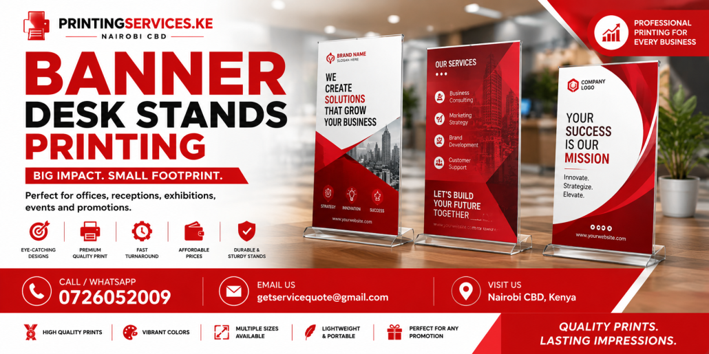 desk banner printing